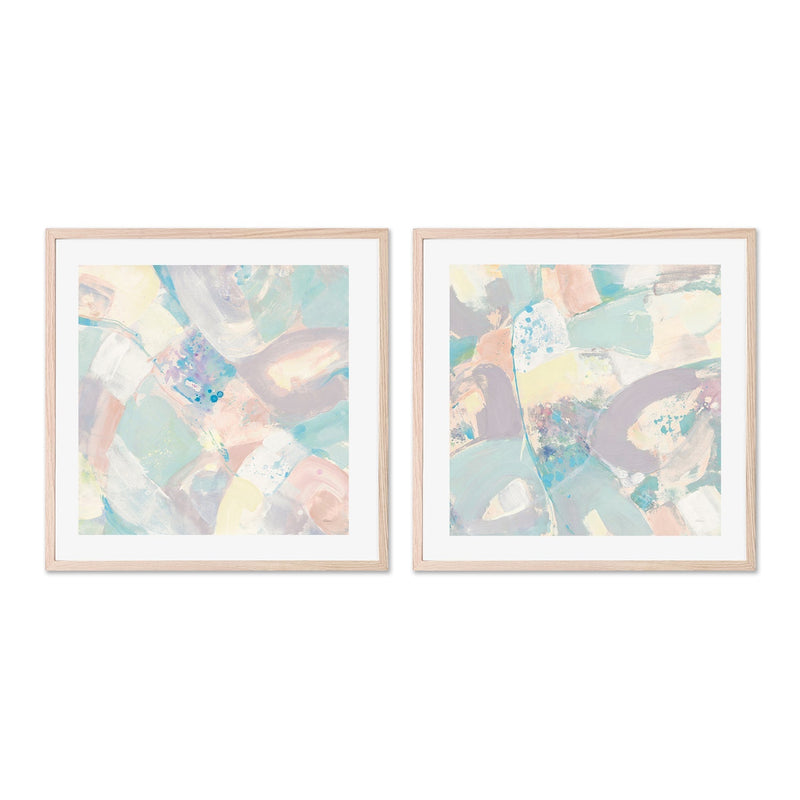 wall-art-print-canvas-poster-framed-Pastel Stone, Style A & B, Set Of 2 , By Albena Hristova-GIOIA-WALL-ART