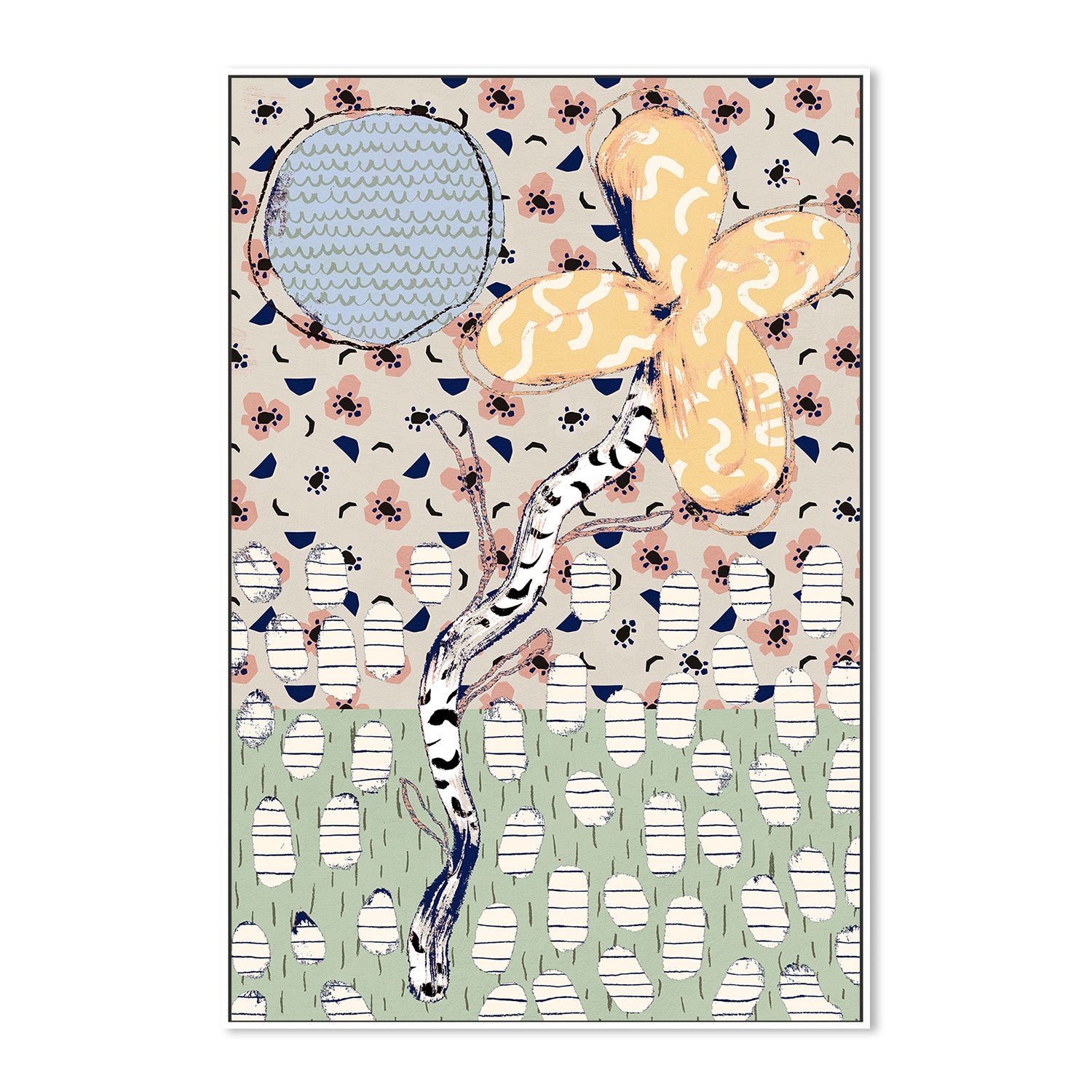 wall-art-print-canvas-poster-framed-Pattern Play, Style L-5