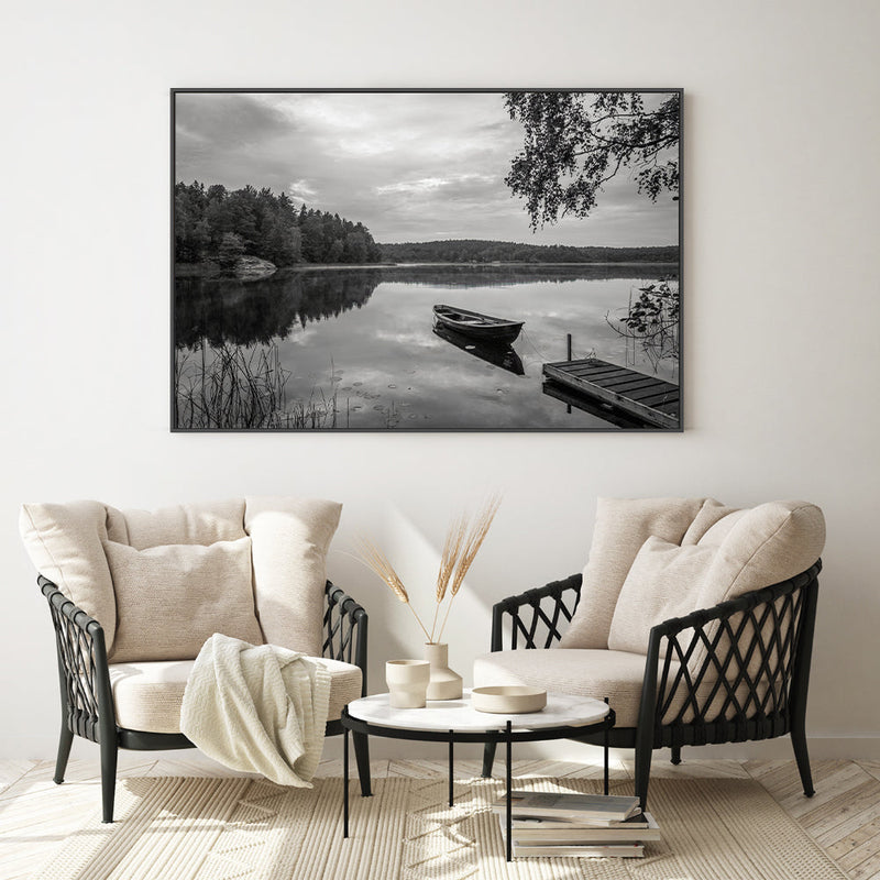 wall-art-print-canvas-poster-framed-Peaceful Lake , By Christian Lindsten-GIOIA-WALL-ART