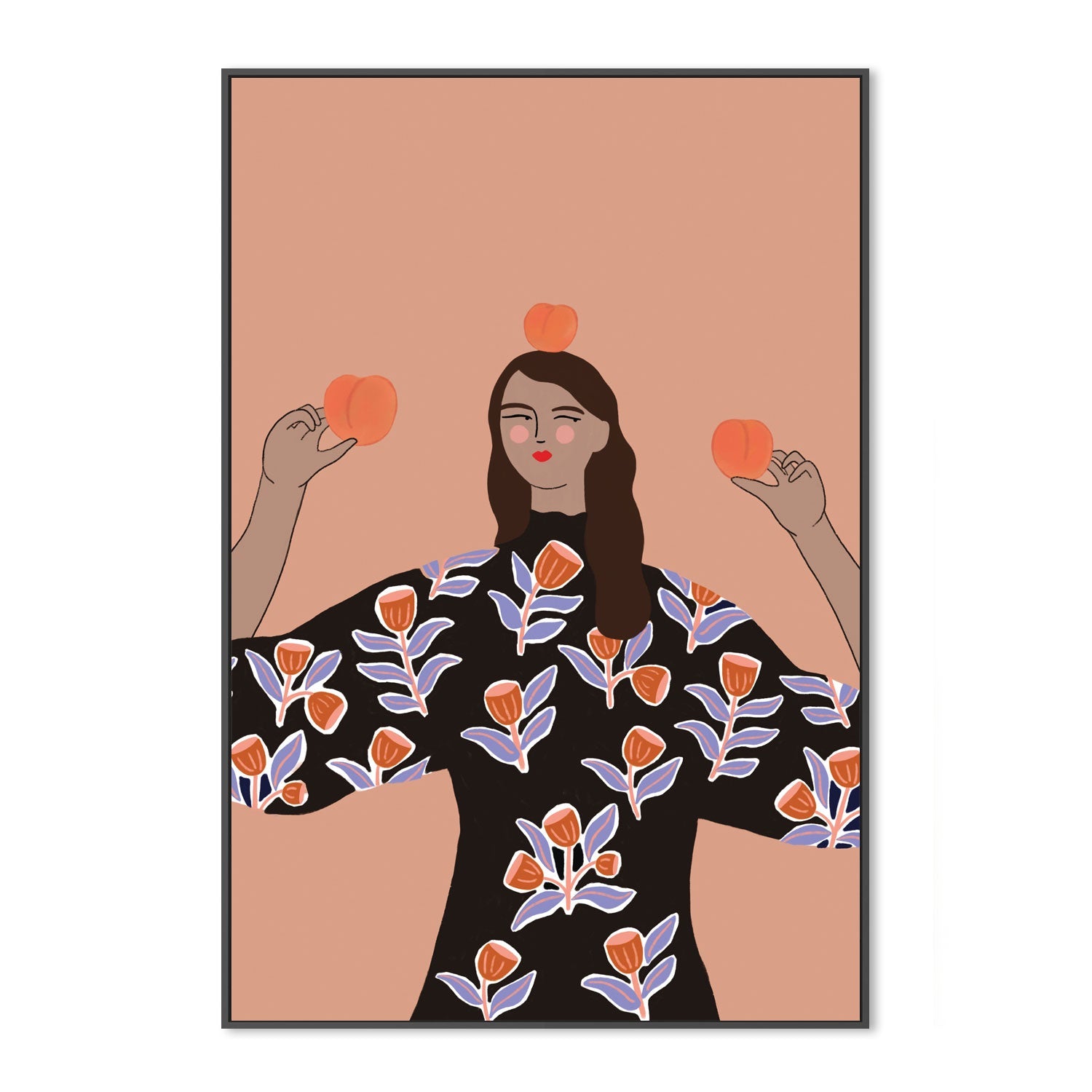 wall-art-print-canvas-poster-framed-Peach Lady , By Constanza Goeppinger-3