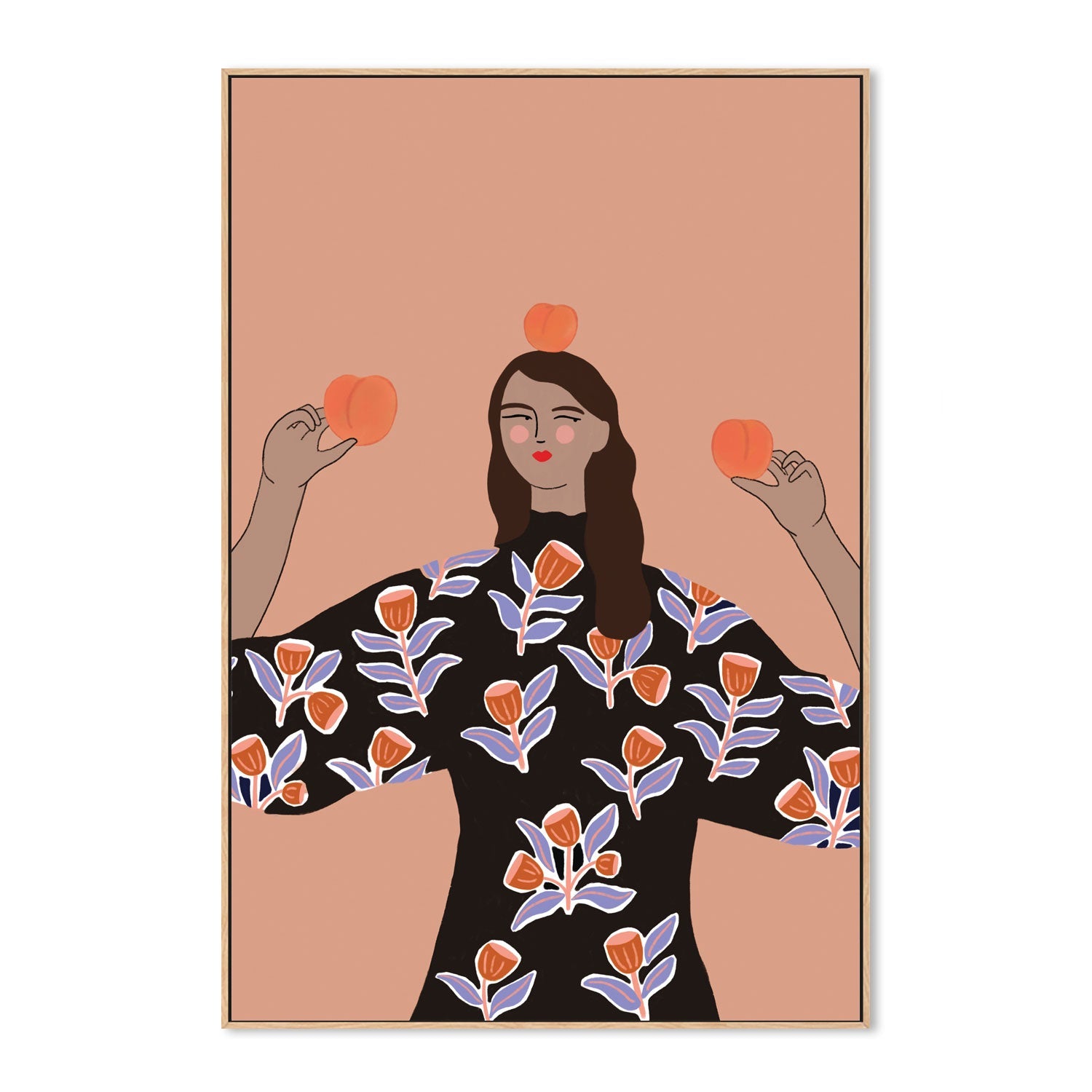 wall-art-print-canvas-poster-framed-Peach Lady , By Constanza Goeppinger-4
