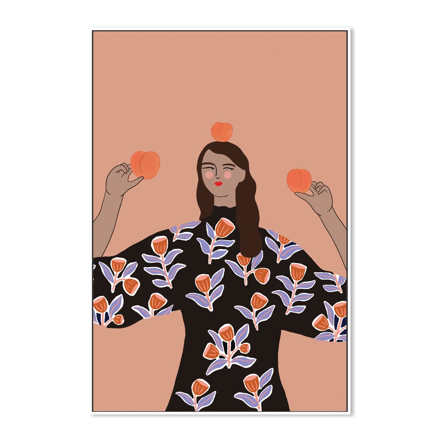 wall-art-print-canvas-poster-framed-Peach Lady , By Constanza Goeppinger-5