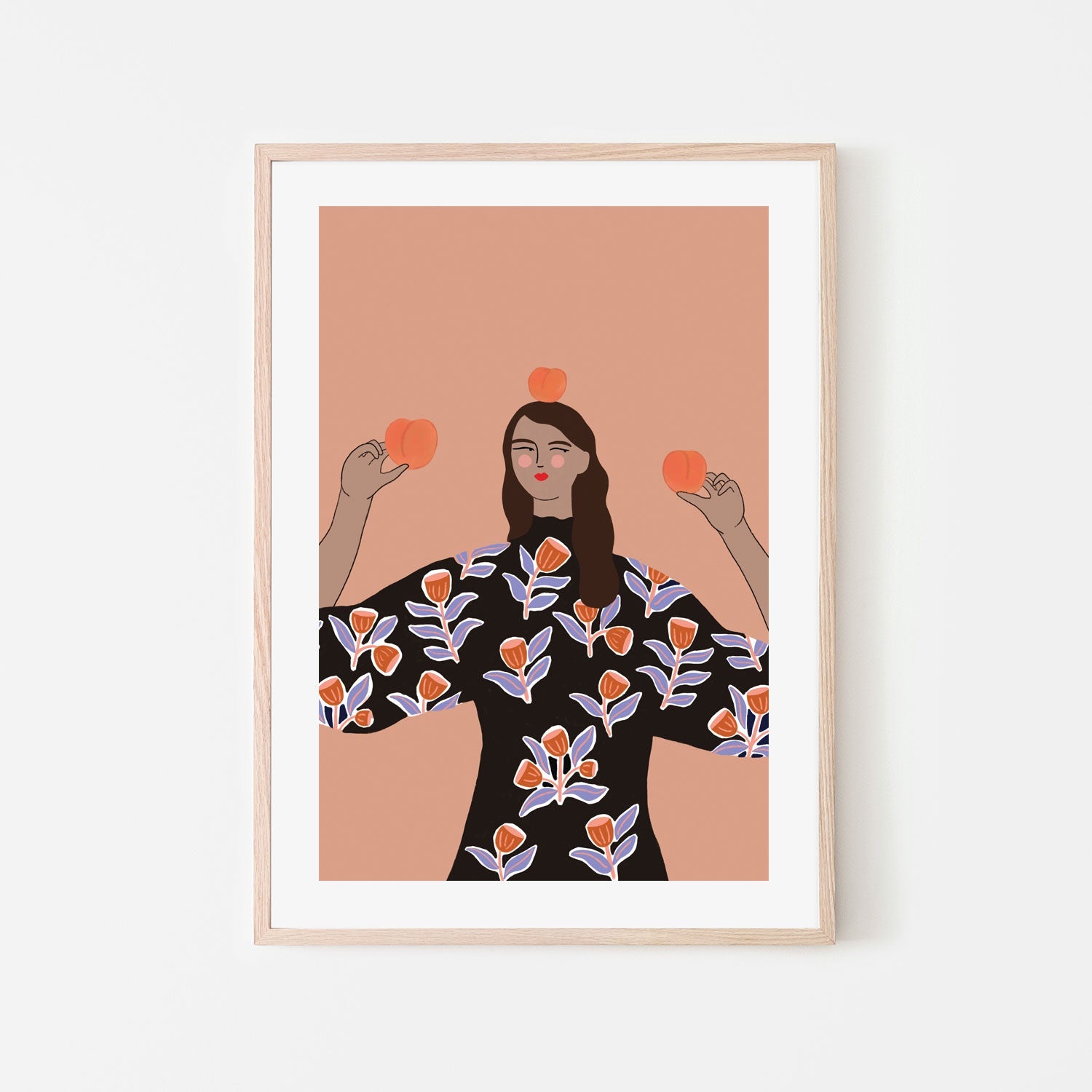 wall-art-print-canvas-poster-framed-Peach Lady , By Constanza Goeppinger-6