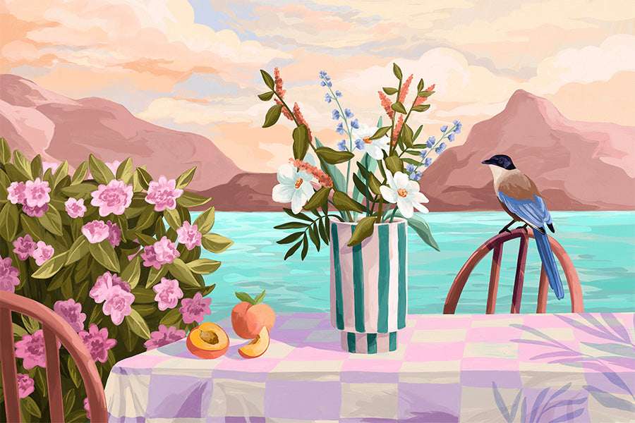 wall-art-print-canvas-poster-framed-Peachy Evenings-1