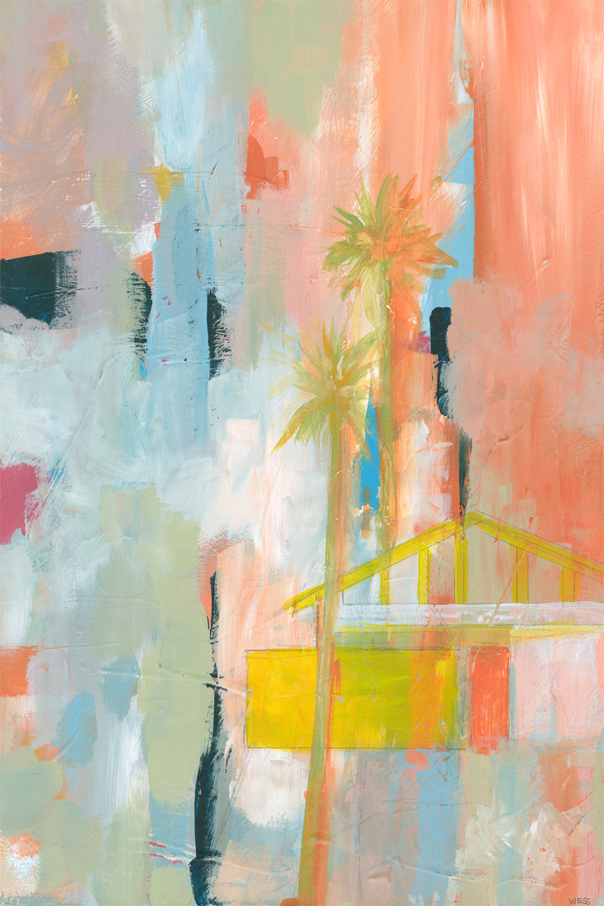 wall-art-print-canvas-poster-framed-Peachy Palms , By Jan Weiss , By Jan Weiss-1