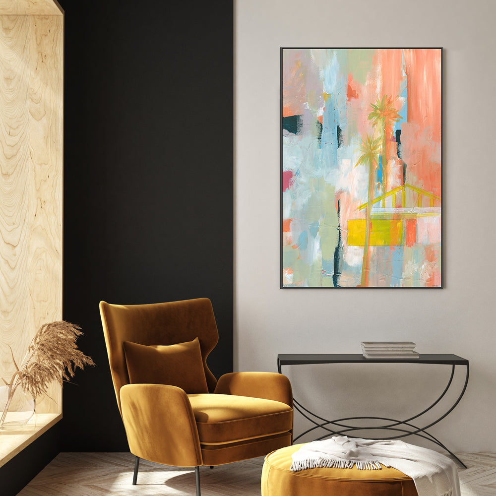 wall-art-print-canvas-poster-framed-Peachy Palms , By Jan Weiss , By Jan Weiss-2
