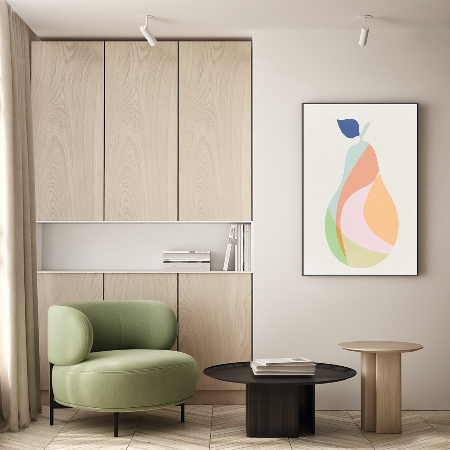 wall-art-print-canvas-poster-framed-Pear, Style A-7