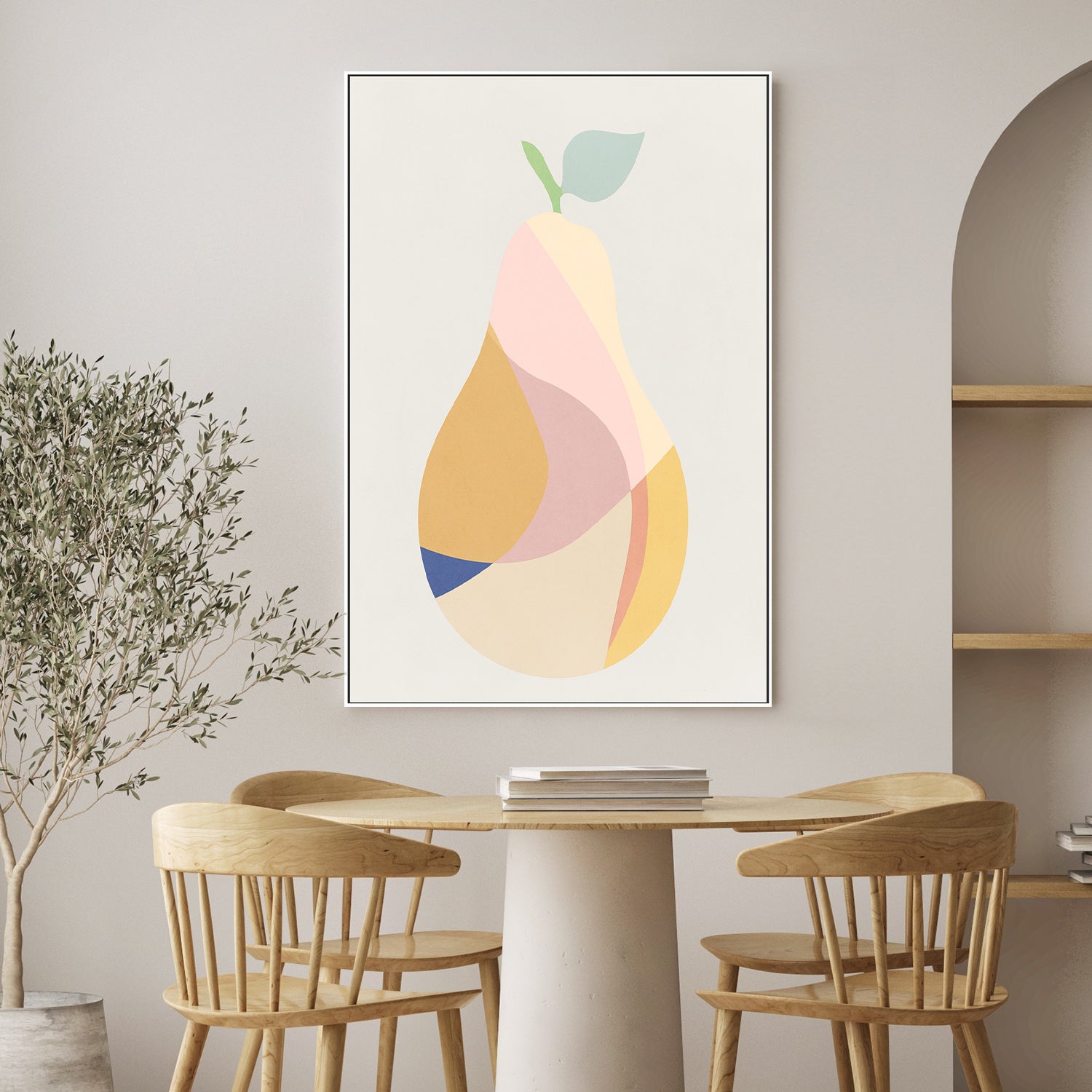 wall-art-print-canvas-poster-framed-Pear, Style B-2