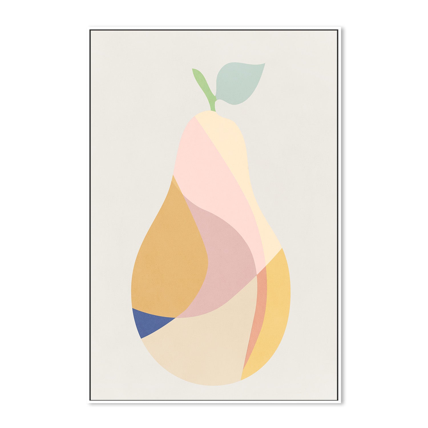 wall-art-print-canvas-poster-framed-Pear, Style B-5