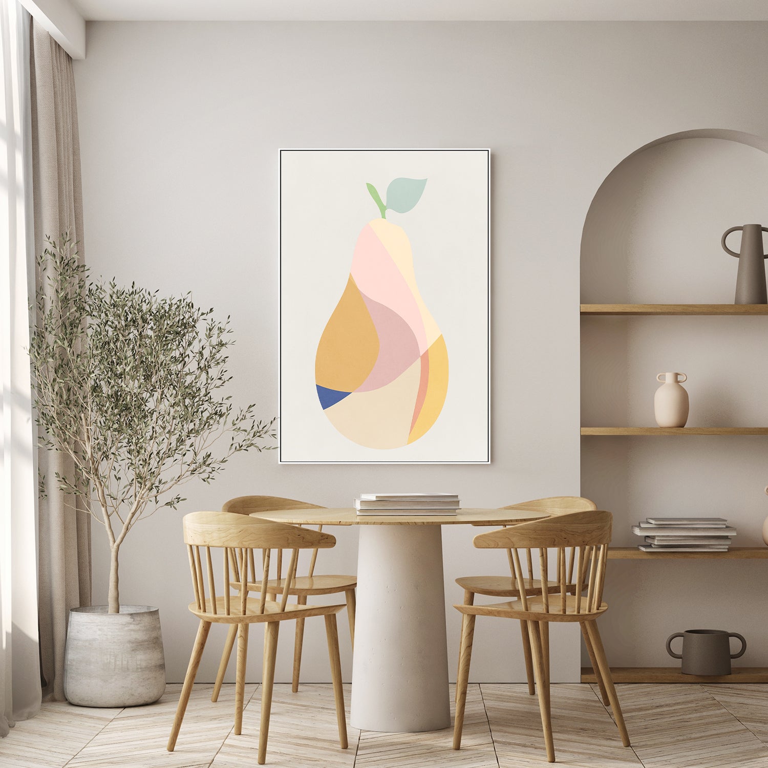 wall-art-print-canvas-poster-framed-Pear, Style B-7