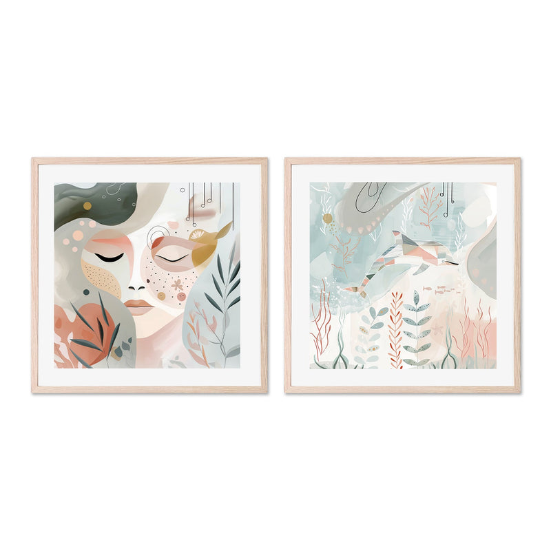 wall-art-print-canvas-poster-framed-Pearly Cove, Style A & B, Set Of 2 , By Bella Eve-6