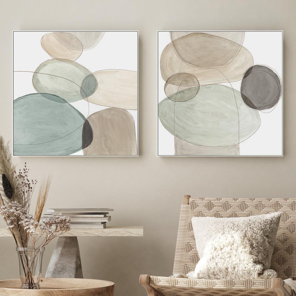 wall-art-print-canvas-poster-framed-Pebble Stones, Style A & B, Set Of 2 , By Tom Reeves-2