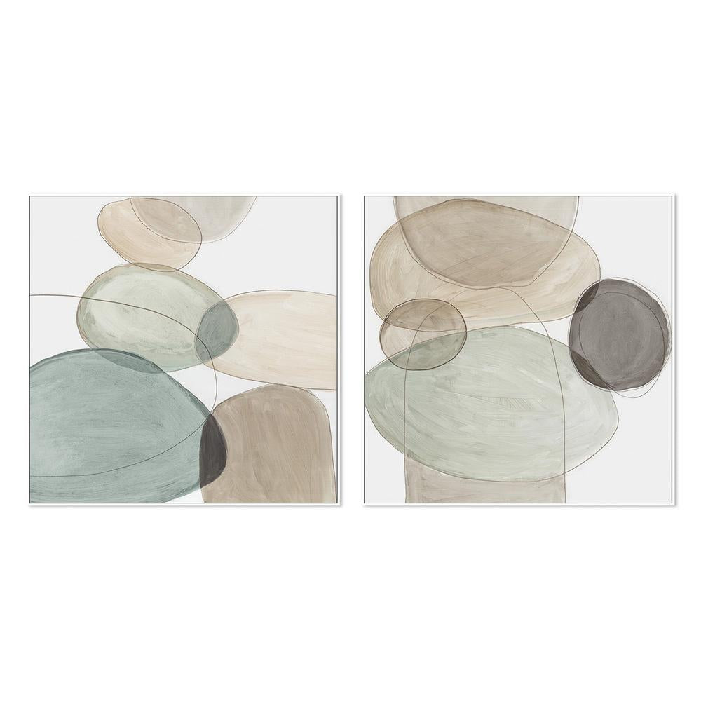 wall-art-print-canvas-poster-framed-Pebble Stones, Style A & B, Set Of 2 , By Tom Reeves-5