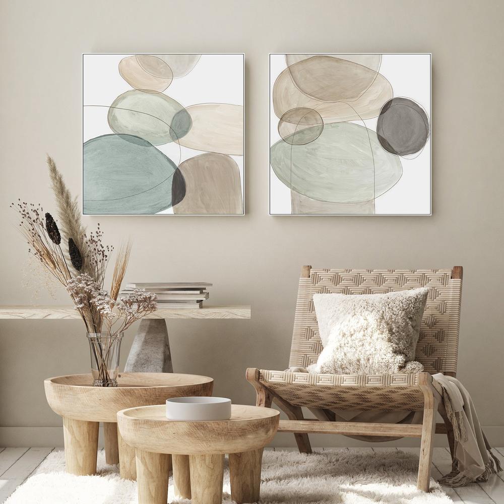 wall-art-print-canvas-poster-framed-Pebble Stones, Style A & B, Set Of 2 , By Tom Reeves-7
