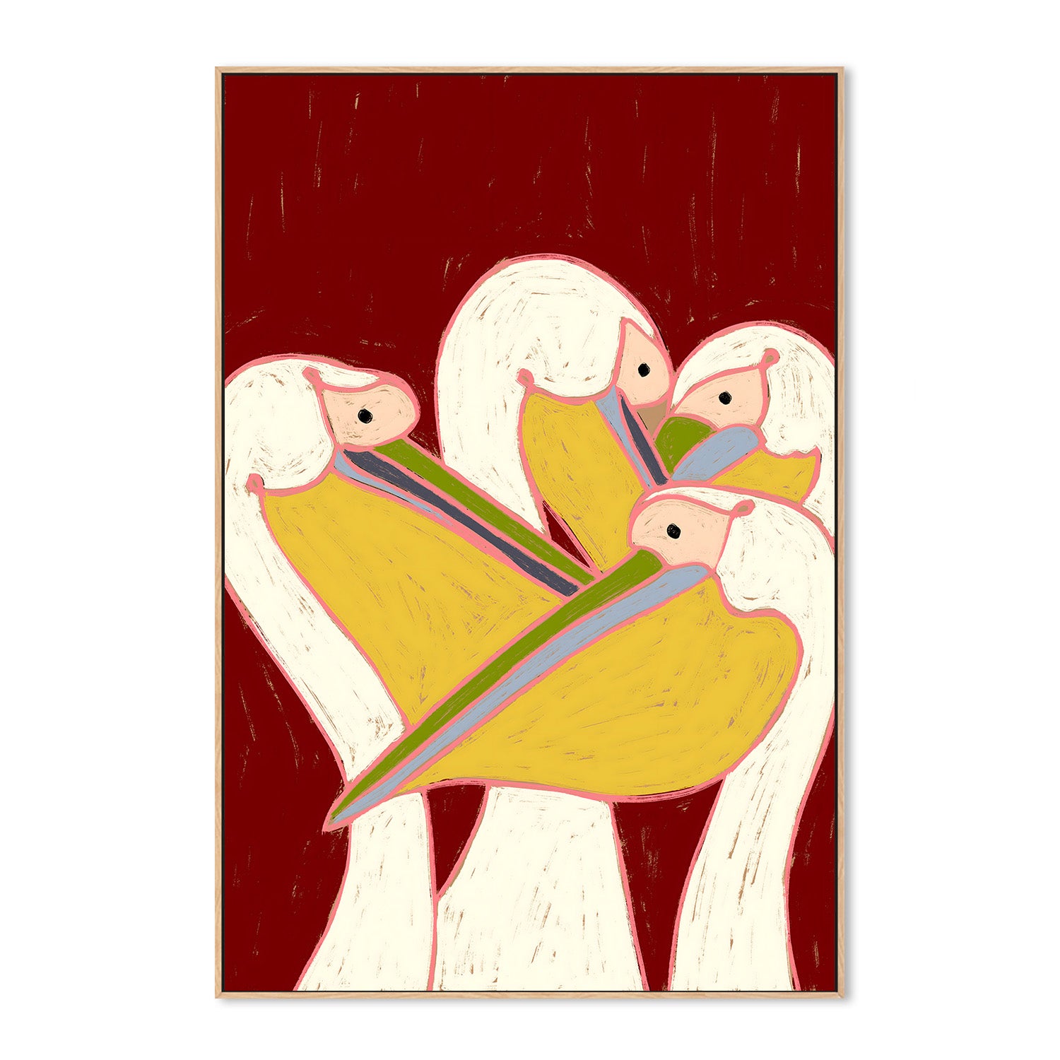 wall-art-print-canvas-poster-framed-Pelicans of the Burgundy Sky-4
