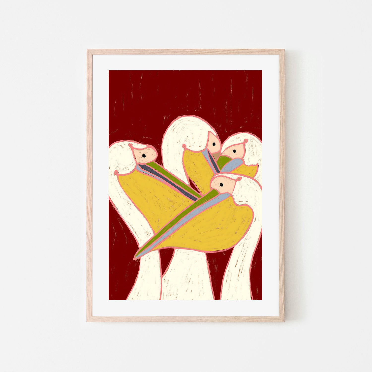 wall-art-print-canvas-poster-framed-Pelicans of the Burgundy Sky-6