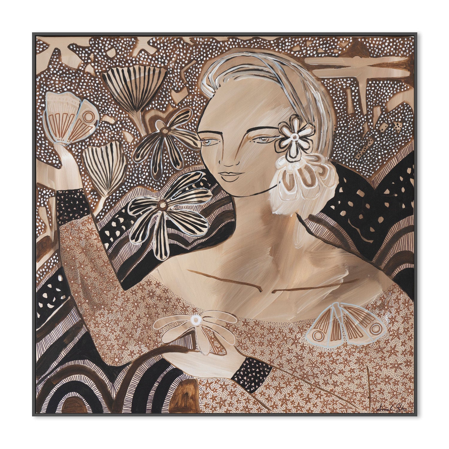 wall-art-print-canvas-poster-framed-Penelope, Obsidian , By Amanda Skye-3