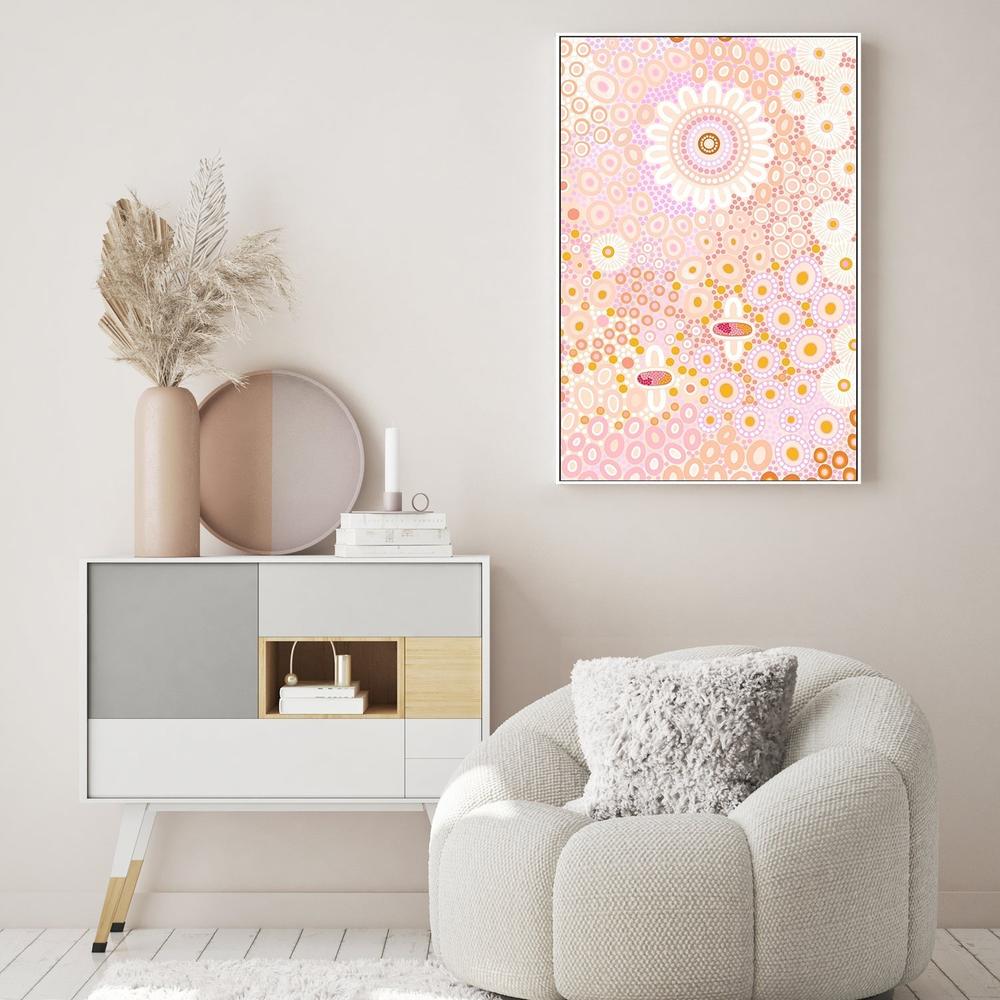 wall-art-print-canvas-poster-framed-People among the wildlfowers, Style D, Sitting by the coolamon-by-Sherri Cummins-Gioia Wall Art