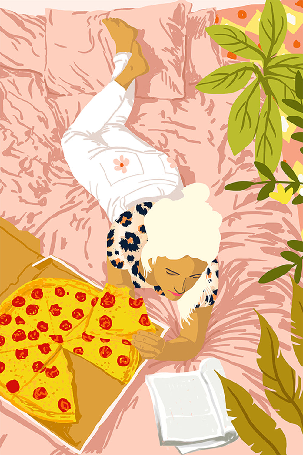 wall-art-print-canvas-poster-framed-Pepperoni Pizza-1