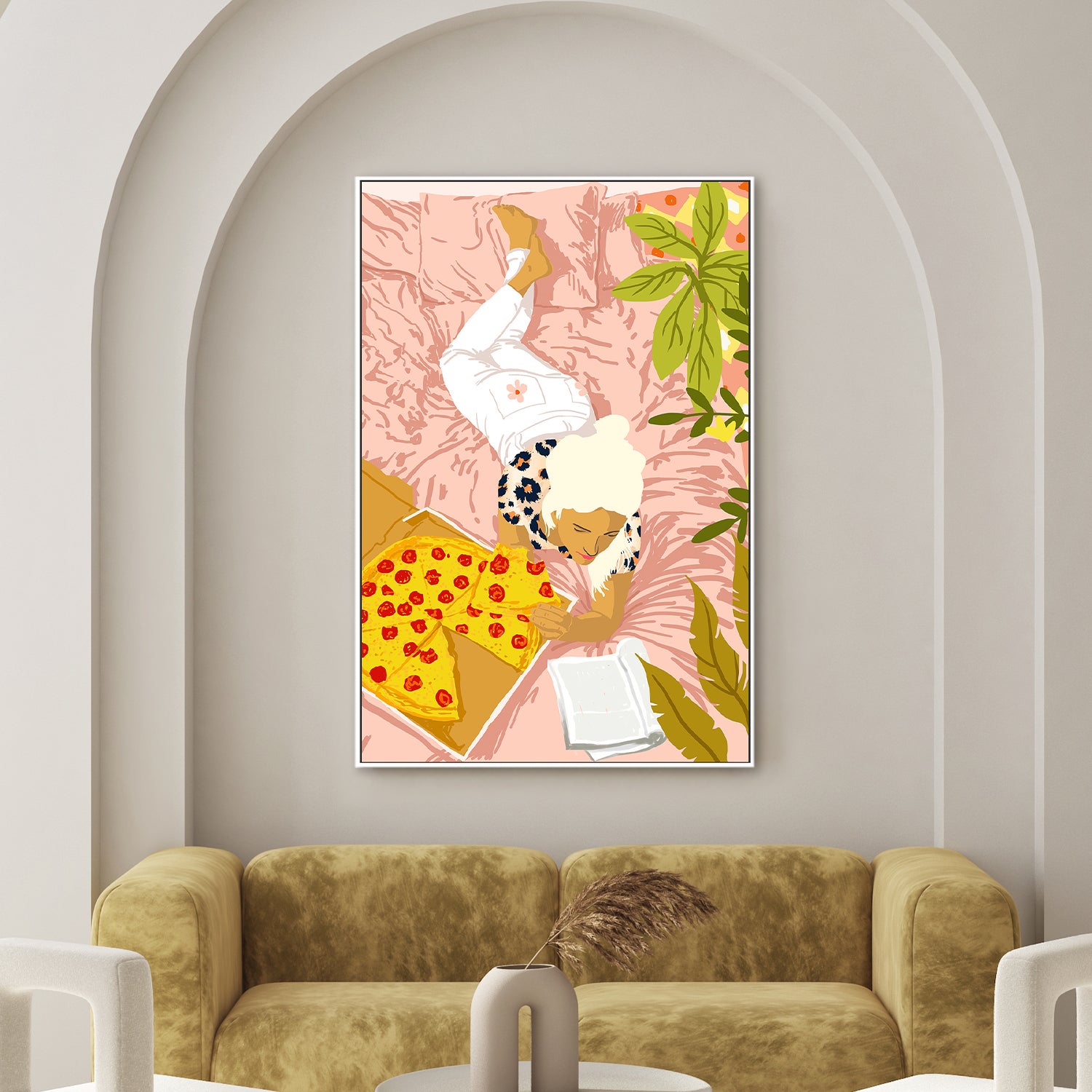 wall-art-print-canvas-poster-framed-Pepperoni Pizza-2