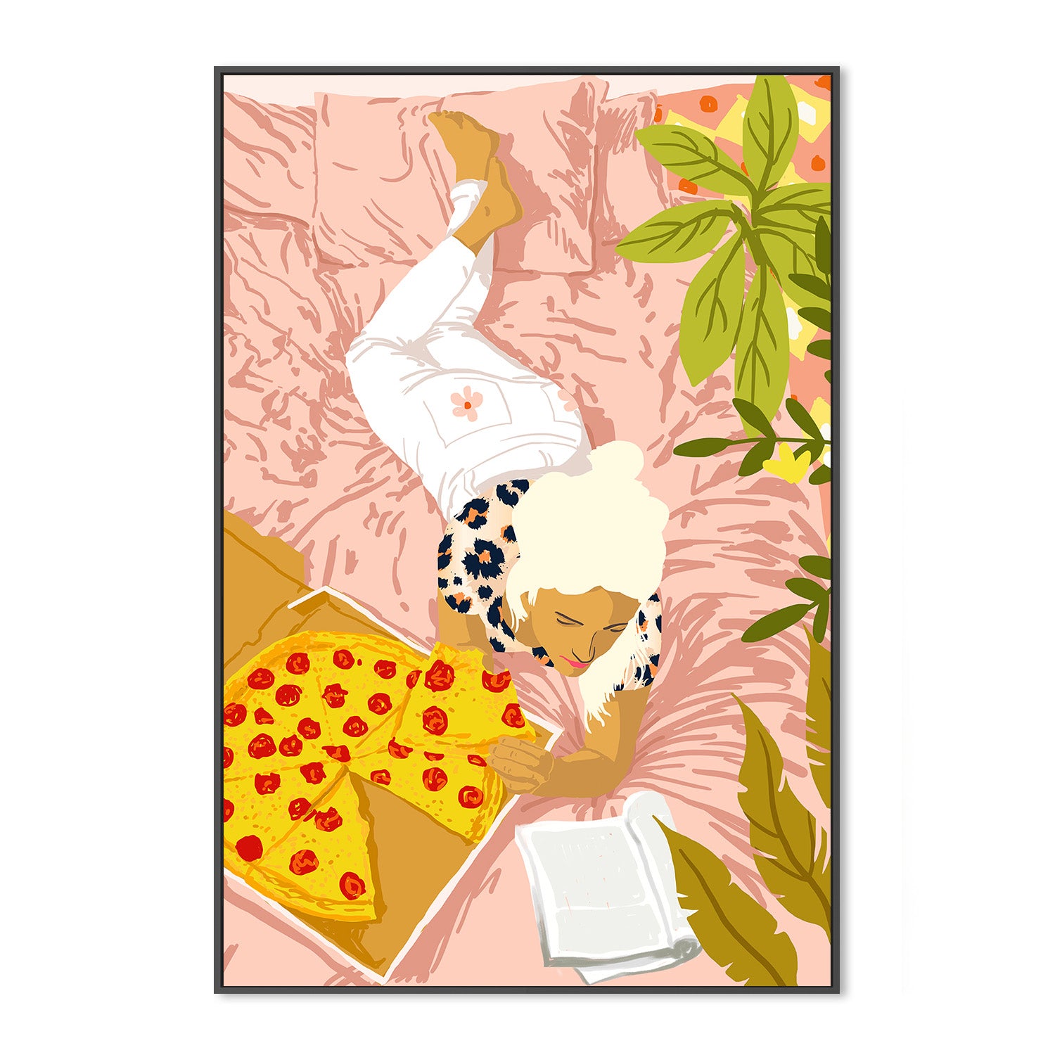 wall-art-print-canvas-poster-framed-Pepperoni Pizza-3