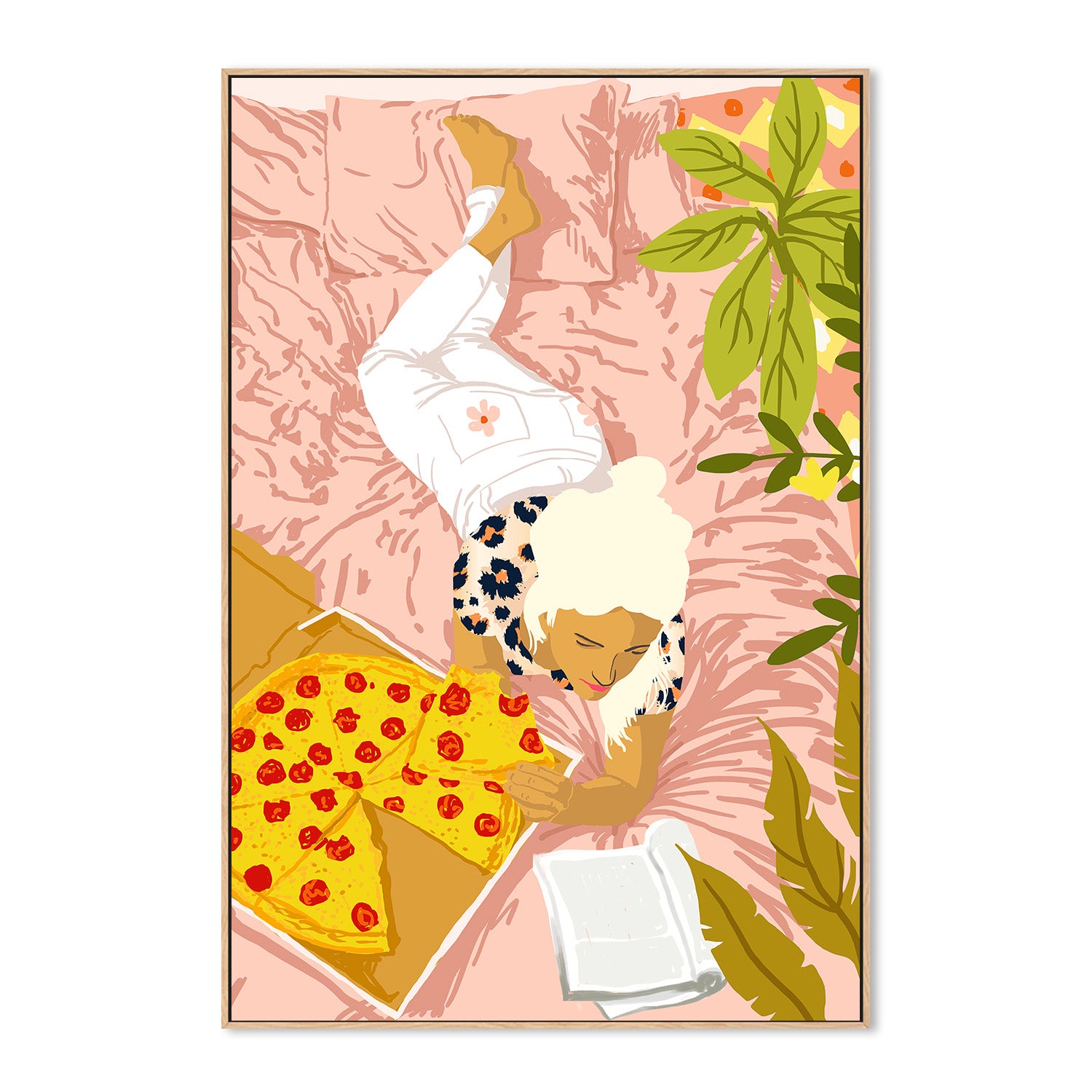 wall-art-print-canvas-poster-framed-Pepperoni Pizza-4