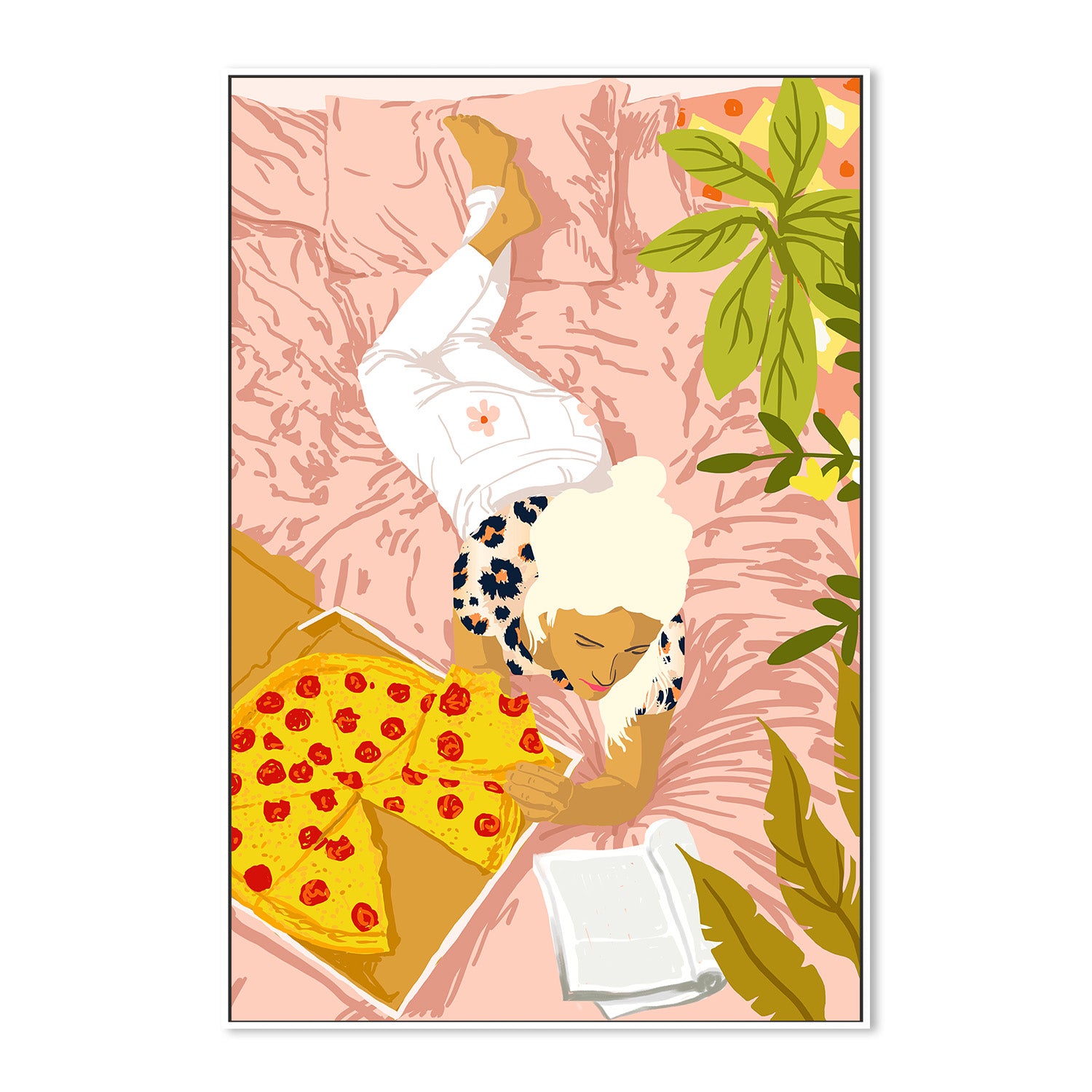 wall-art-print-canvas-poster-framed-Pepperoni Pizza-5