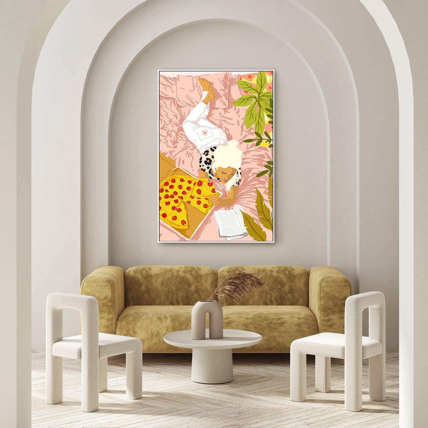 wall-art-print-canvas-poster-framed-Pepperoni Pizza-7