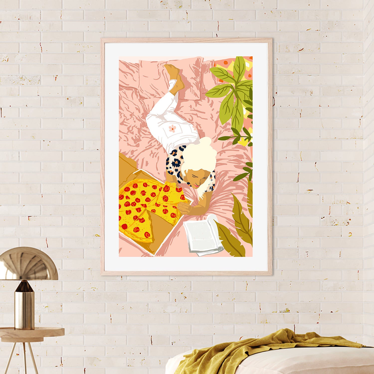 wall-art-print-canvas-poster-framed-Pepperoni Pizza-8