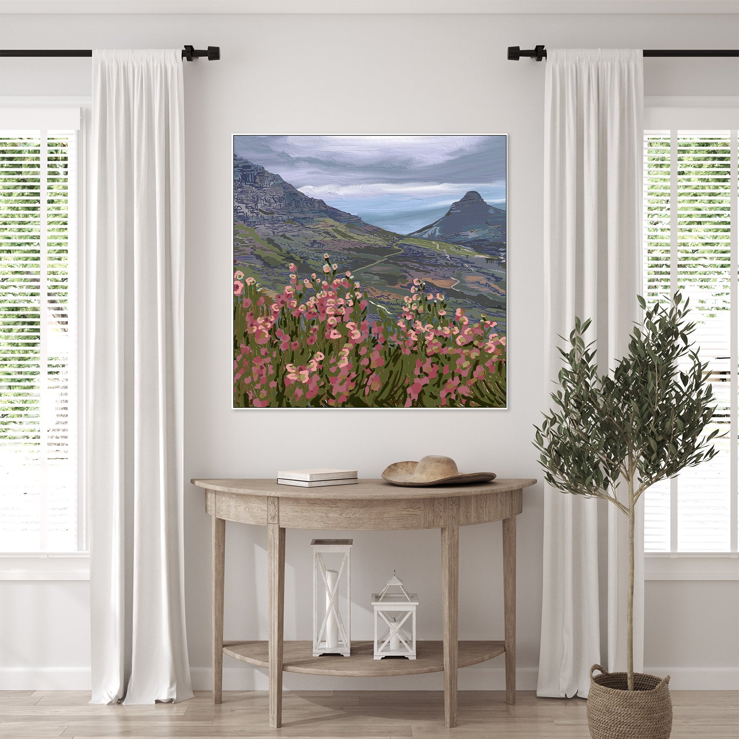 wall-art-print-canvas-poster-framed-Petals and Peaks, Cape Town, South Africa, 2024 , By Jenna Alheit-7