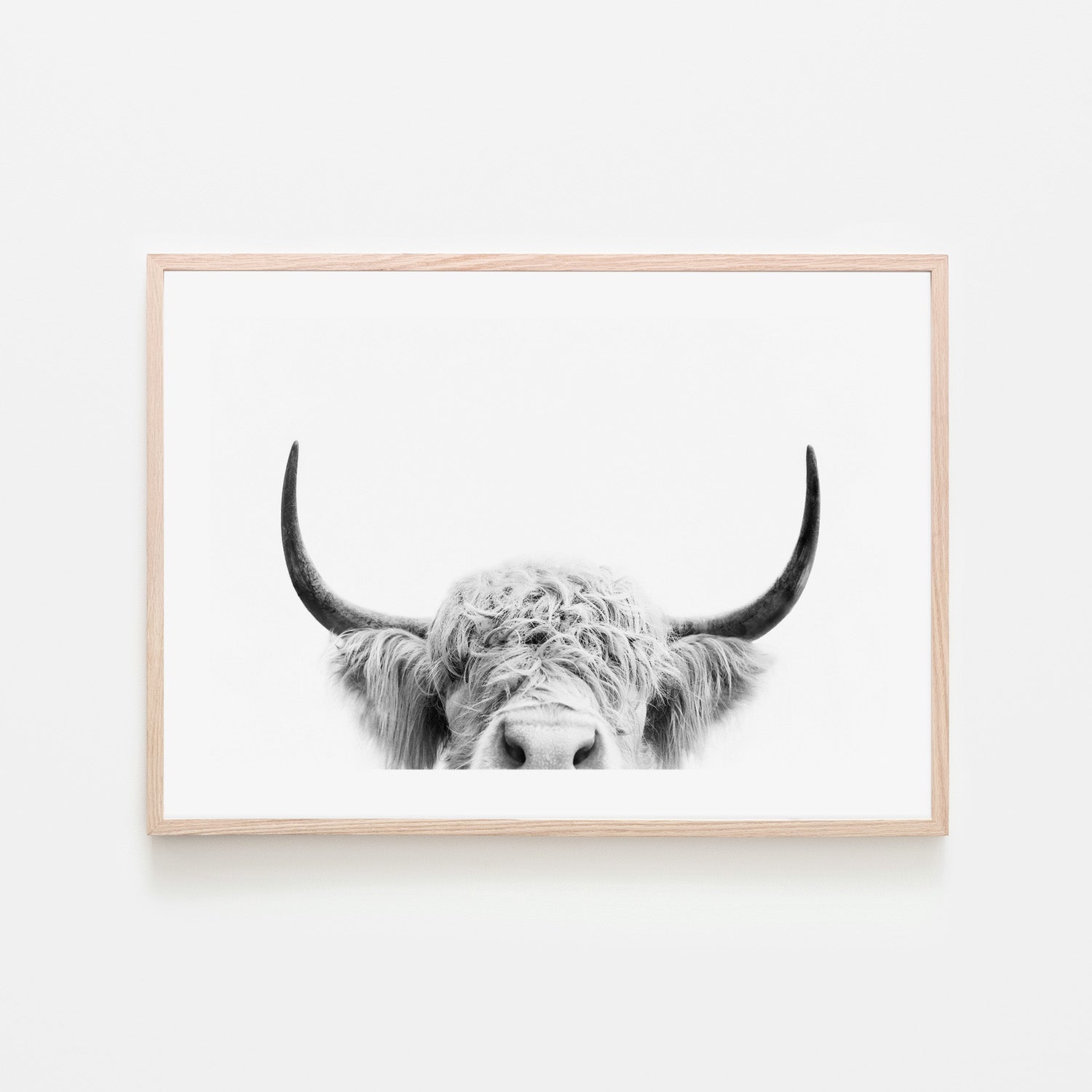 wall-art-print-canvas-poster-framed-Pienaar, Peeking Cow-6