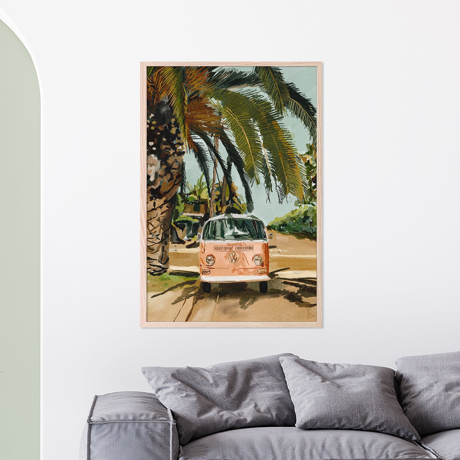 wall-art-print-canvas-poster-framed-Pink Bus-7