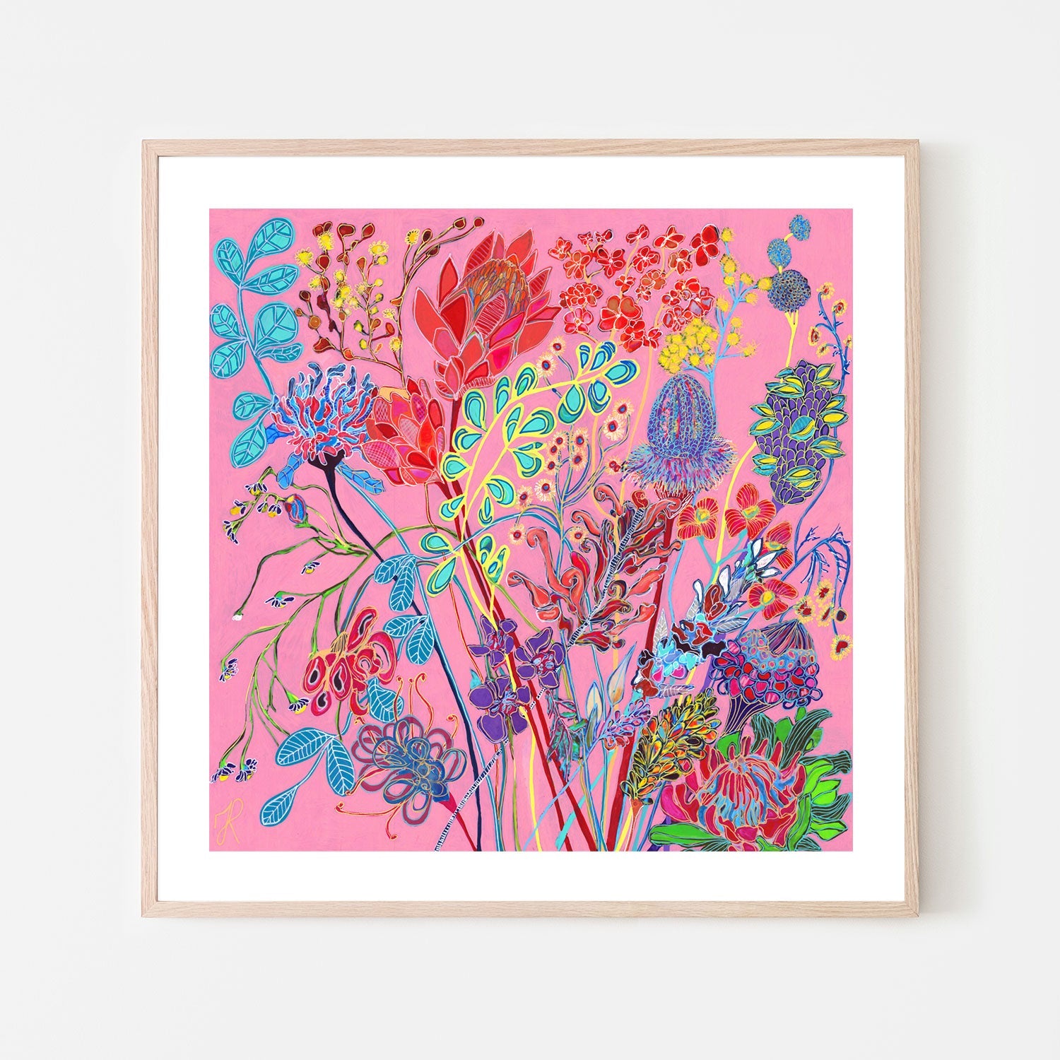 wall-art-print-canvas-poster-framed-Pink Candy Flowers , By Tracy Robinson-6
