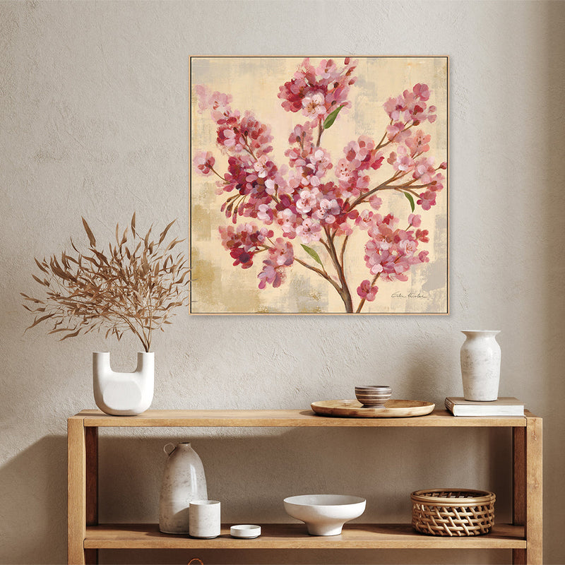 wall-art-print-canvas-poster-framed-Pink Cherry Branch, Style A-by-Silvia Vassileva-Gioia Wall Art