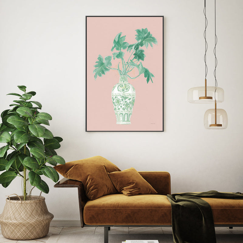 wall-art-print-canvas-poster-framed-Pink Chinoiserie, Style C , By Danhui Nai-GIOIA-WALL-ART