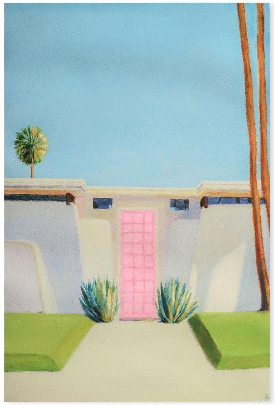 wall-art-print-canvas-poster-framed-Pink Door , By Ieva Baklane-GIOIA-WALL-ART