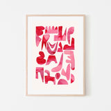 wall-art-print-canvas-poster-framed-Pink Kiss Pieces , By Ejaaz Haniff-GIOIA-WALL-ART