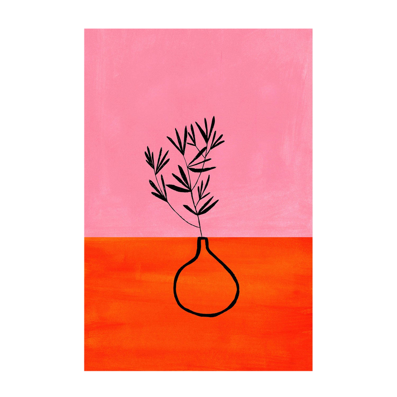 Pink Mango Vase , By Ejaaz Haniff