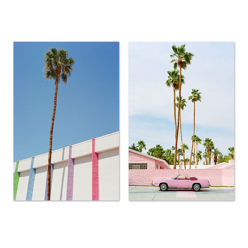 wall-art-print-canvas-poster-framed-Pink Palm Springs & Palm Springs II, Set Of 2 , By Bethany Young-1