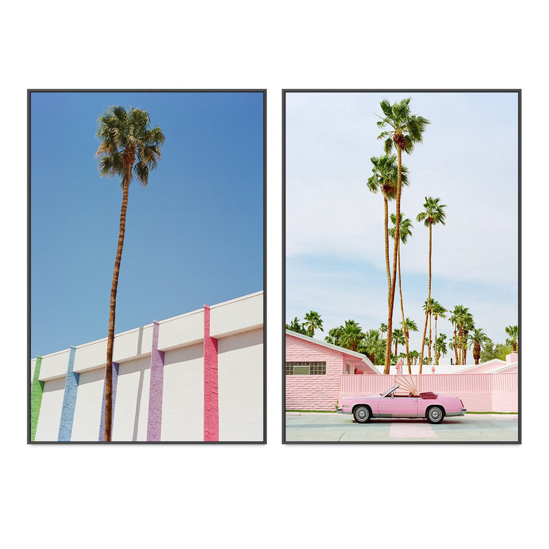 wall-art-print-canvas-poster-framed-Pink Palm Springs & Palm Springs II, Set Of 2 , By Bethany Young-3