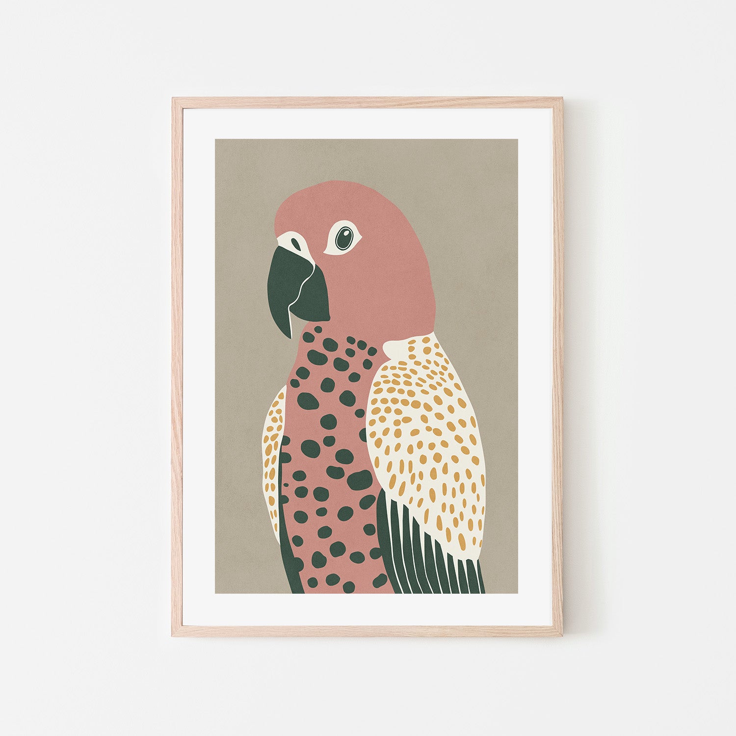 wall-art-print-canvas-poster-framed-Pink Parrot-6