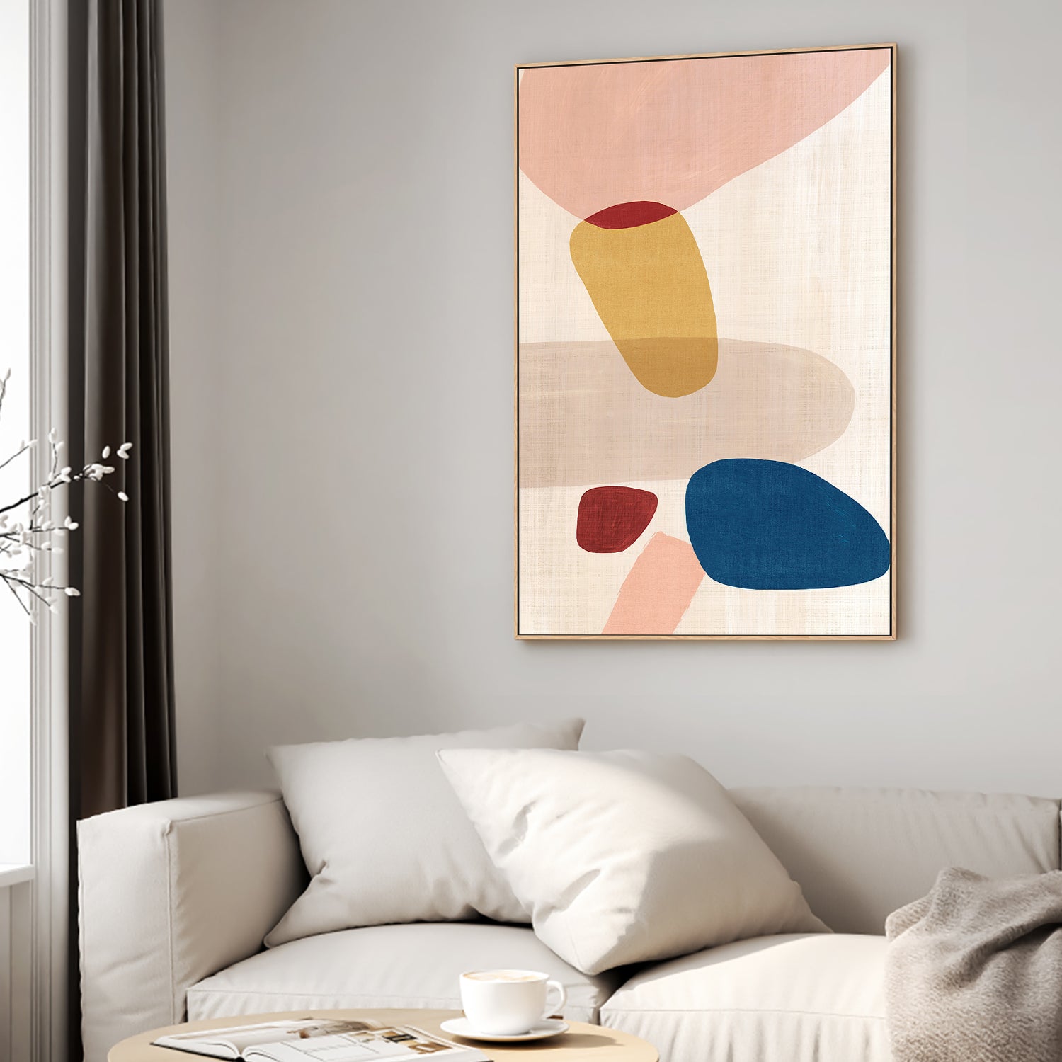 wall-art-print-canvas-poster-framed-Pink Pebbles, Style A , By Eva Watts-2