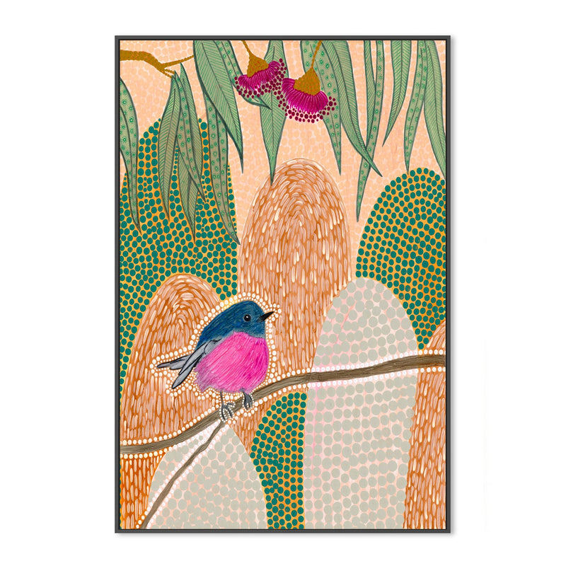 wall-art-print-canvas-poster-framed-Pink Robin , By Domica Hill-3