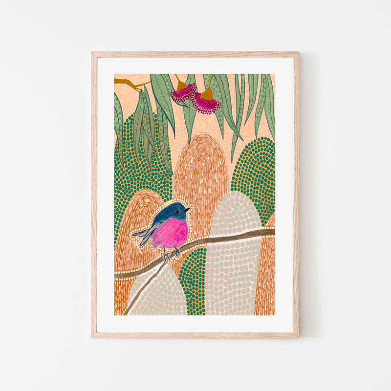 wall-art-print-canvas-poster-framed-Pink Robin , By Domica Hill-6