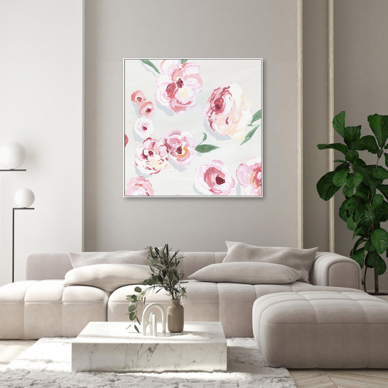 wall-art-print-canvas-poster-framed-Pink Rose Garden, Style A , By Isabelle Z-7