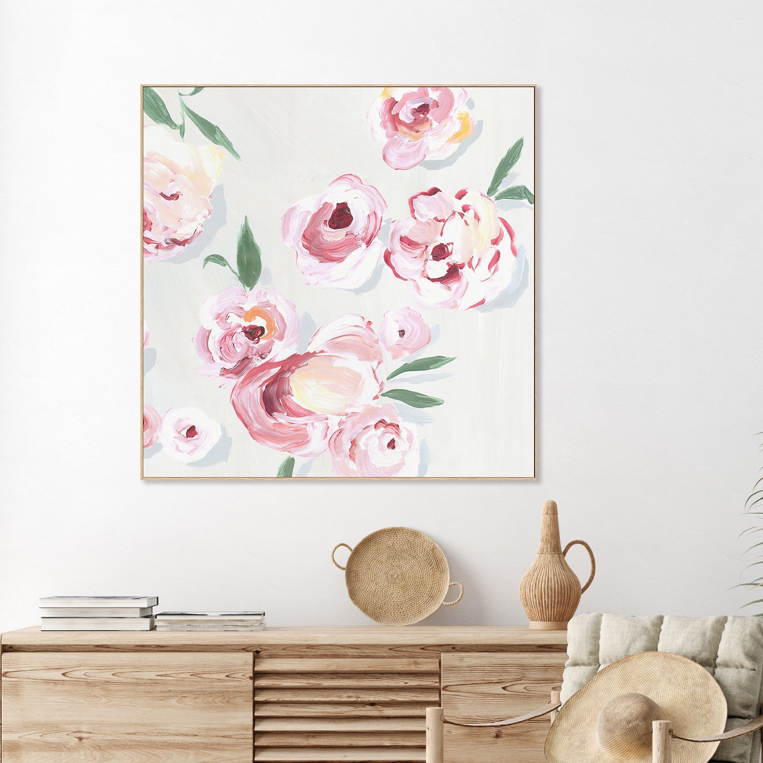 wall-art-print-canvas-poster-framed-Pink Rose Garden, Style B , By Isabelle Z-2