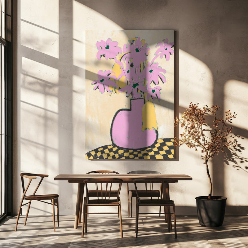 wall-art-print-canvas-poster-framed-Pink Vase , By Little Dean-4