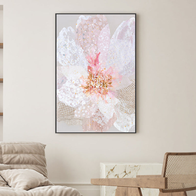 wall-art-print-canvas-poster-framed-Pink Vintage Garden , By Leanne Daquino-GIOIA-WALL-ART