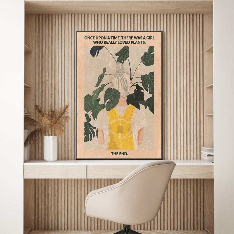 wall-art-print-canvas-poster-framed-Plant Girl, Style A , By Jon Downer-GIOIA-WALL-ART