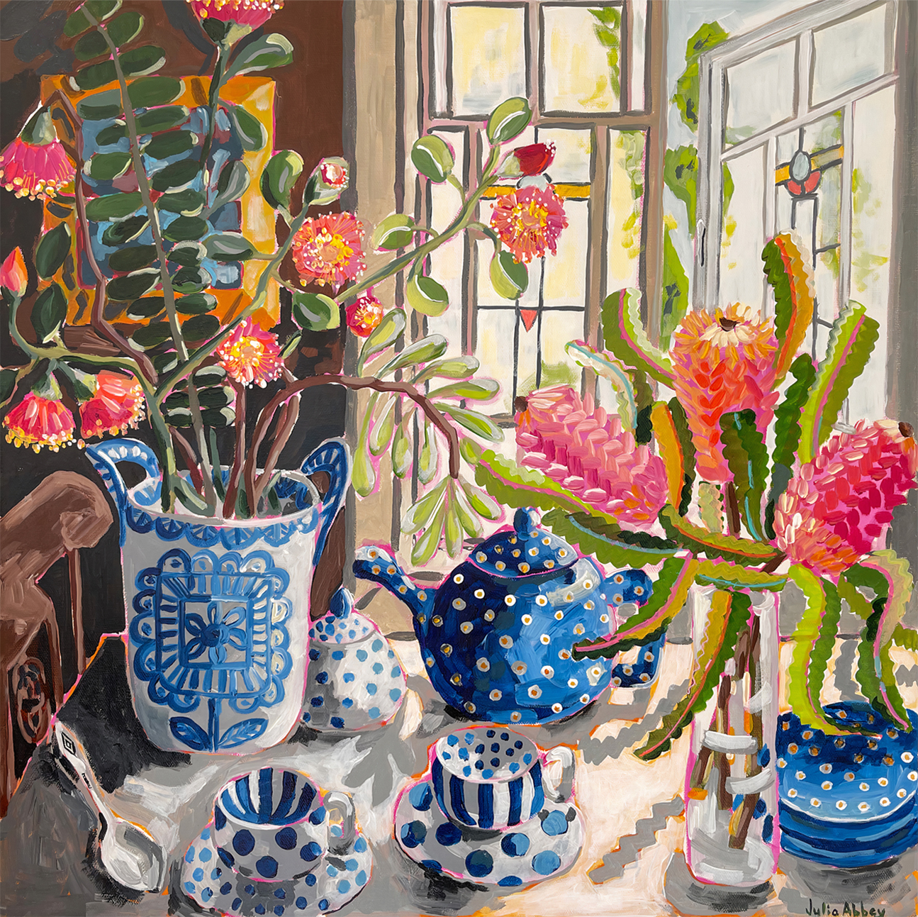 wall-art-print-canvas-poster-framed-Polka Dots , By Julia Abbey-1